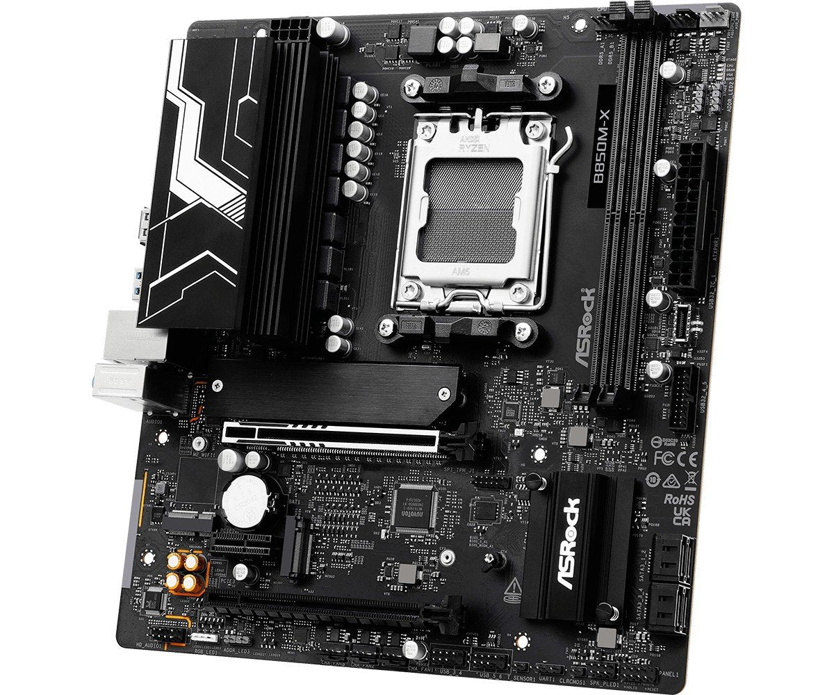 ASRock 90-MXBSG0-A0UAYZ B850M-X R2.0 Carte mere Micro ATX avec DDR5 et Ethernet 2.5 Gigabit