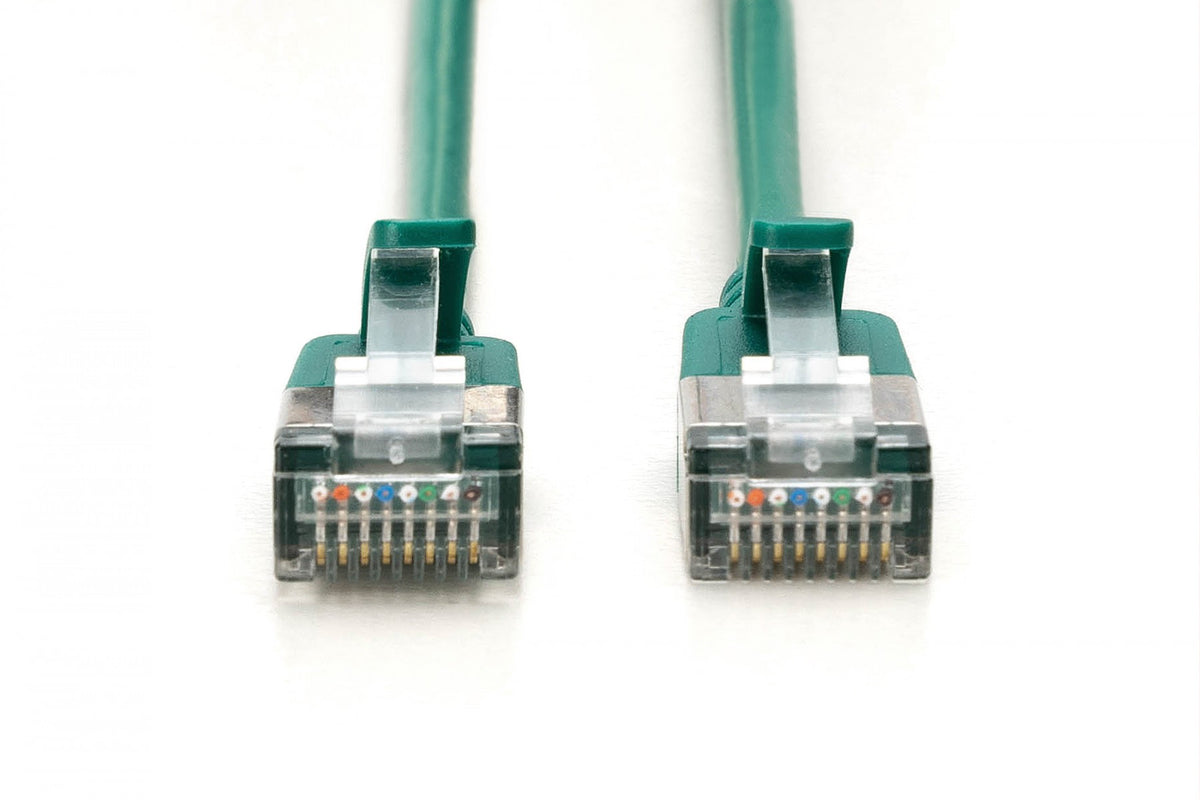 Câble patch RJ45-RJ45 slim, Cat.6A, F/FTP, AWG 32/7, LSOH, 3 m, vert