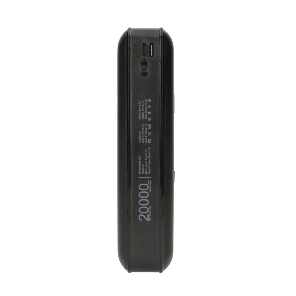 Extralink EX.19614 banque d'alimentation électrique Lithium Polymere (LiPo) 20000 mAh Noir