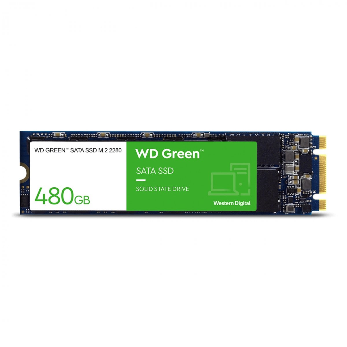WD Green SATA 480Go Internal SSD Solid State Drive - SATA 6Gb/s M.2 2280 - WDS480G3G0B POWERED BY SANDISK