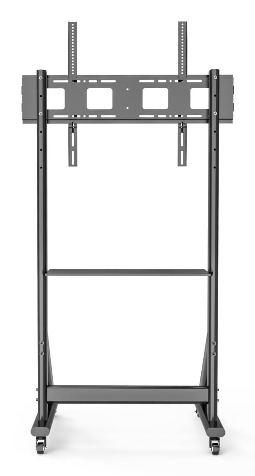 Techly ICA-TR7412 Support TV mobile 55-100” jusqu'a 120kg étagere AV réglable