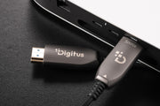 Digitus AK-330126-1000-S Câble HDMI AOC hybride | HDMI-A mâle-mâle | HDMI 2.1 | UHD-2 8K@60Hz | 48Gbps |HDR, eARC, HDCP 2.2, CEC | 100m
