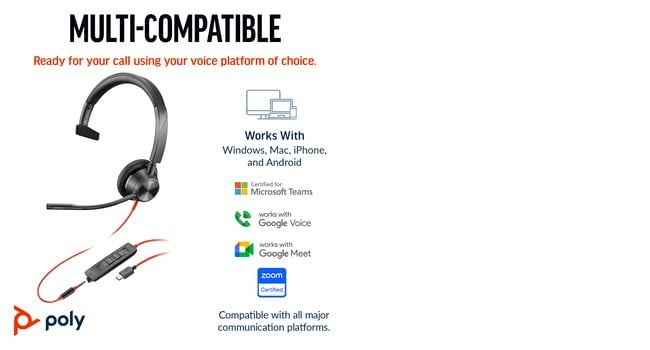 Poly BW 3315 -M USB-C HS+USB-C/A