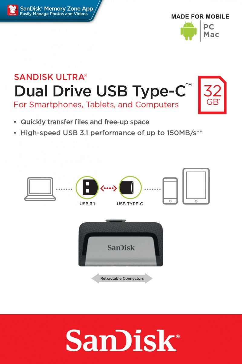 Ultra Dual Drive USB Type-CTM 32GB
