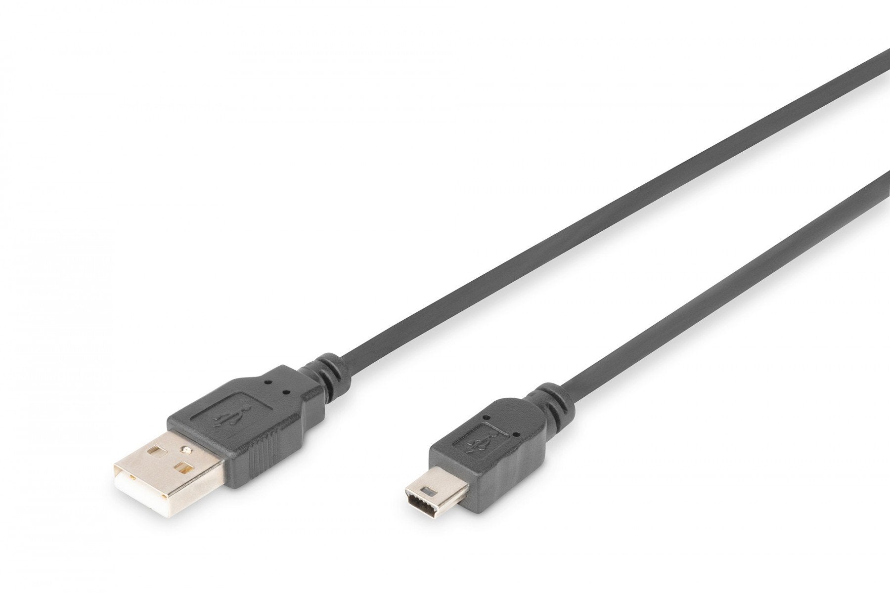 Digitus AK-300108-030-S câble USB USB 2.0 USB A Mini-USB B 0,48 Gbit/s Noir
