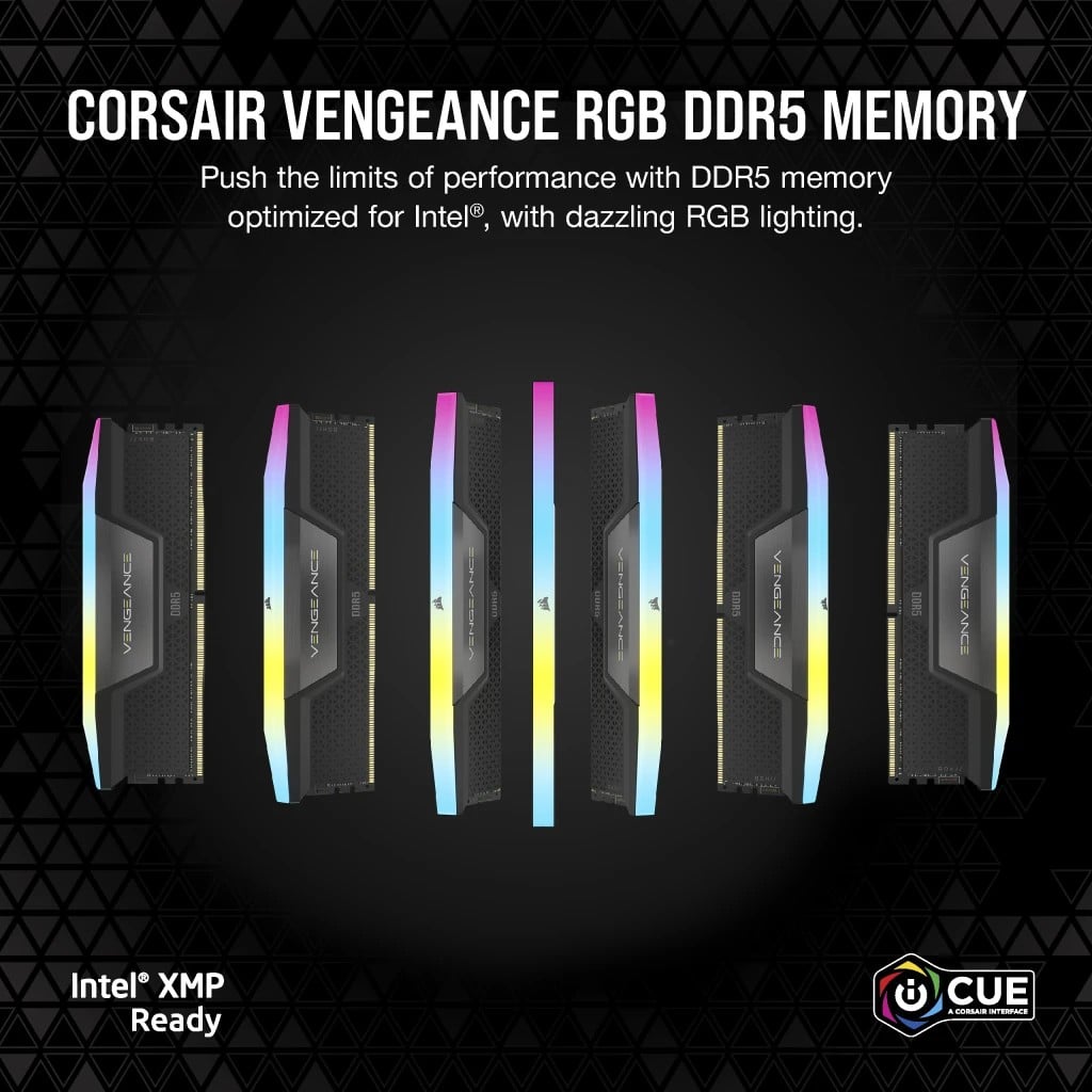 Corsair Vengeance RGB CMH96GX5M2B6000C30 module de mémoire 96 Go 2 x 48 Go DDR5 288-pin DIMM