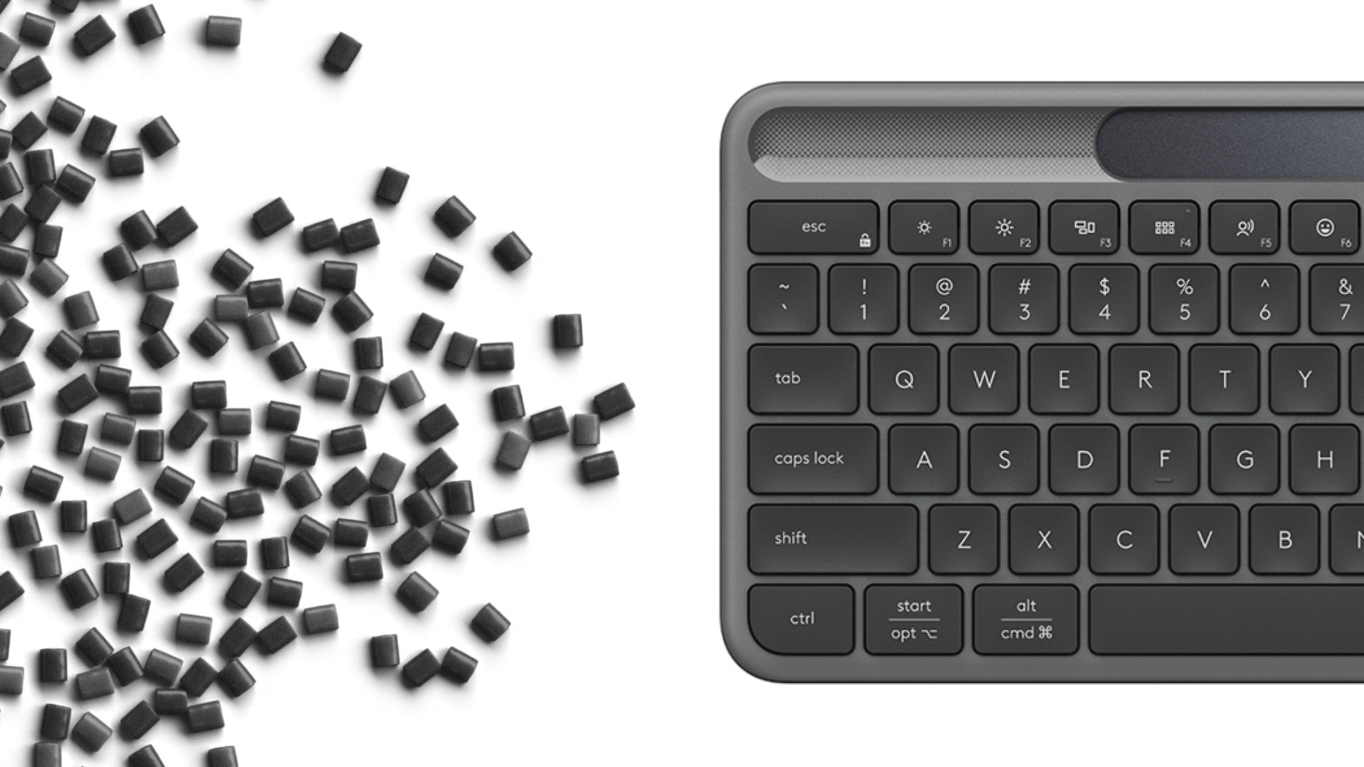 Clavier solaire graphite Logitech 920-013764 Slim Solar+