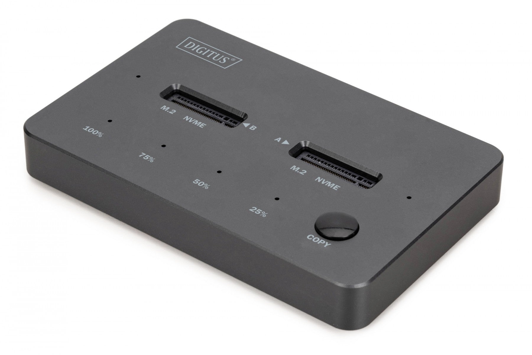 Digitus DA-71545-1 Station d'accueil pour disques avec fonction de clonage | USB-C 3.1 Gen2 10Gbps | SSD M.2 NVMe (max. 2x 4 To) | Fonction de clonage hors lign