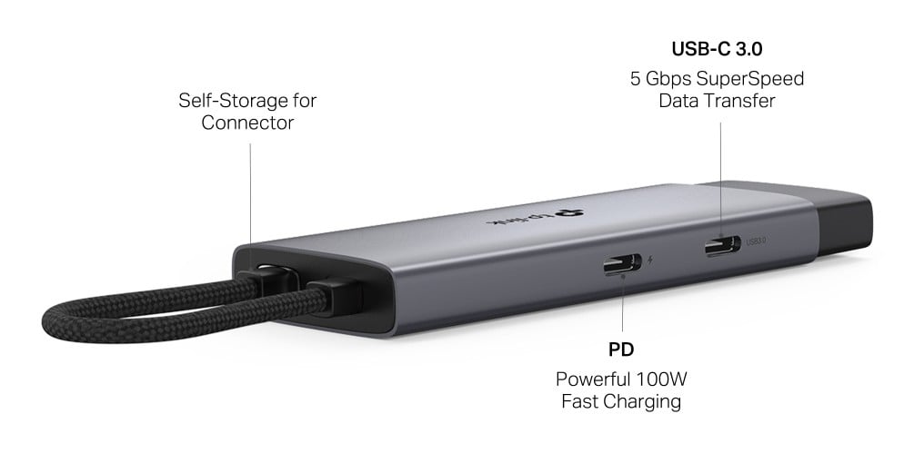 TP-Link UH5020C hub & concentrateur USB Type-C 5000 Mbit/s Gris