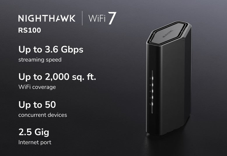 NETGEAR 4PT NIGHTHAWK WIFI 7 BE3600 ROUT RS100