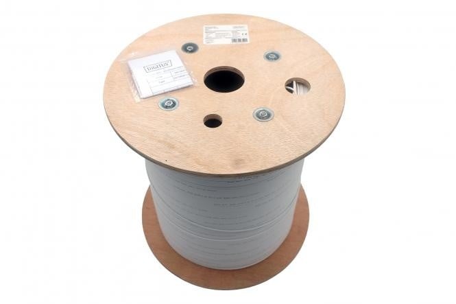 Câble fibre optique intérieur FTTH, 2 fibres, avec connecteurs SC, SM 9/125 OS2 G657A1, B2ca LSOH, blanc, 1km