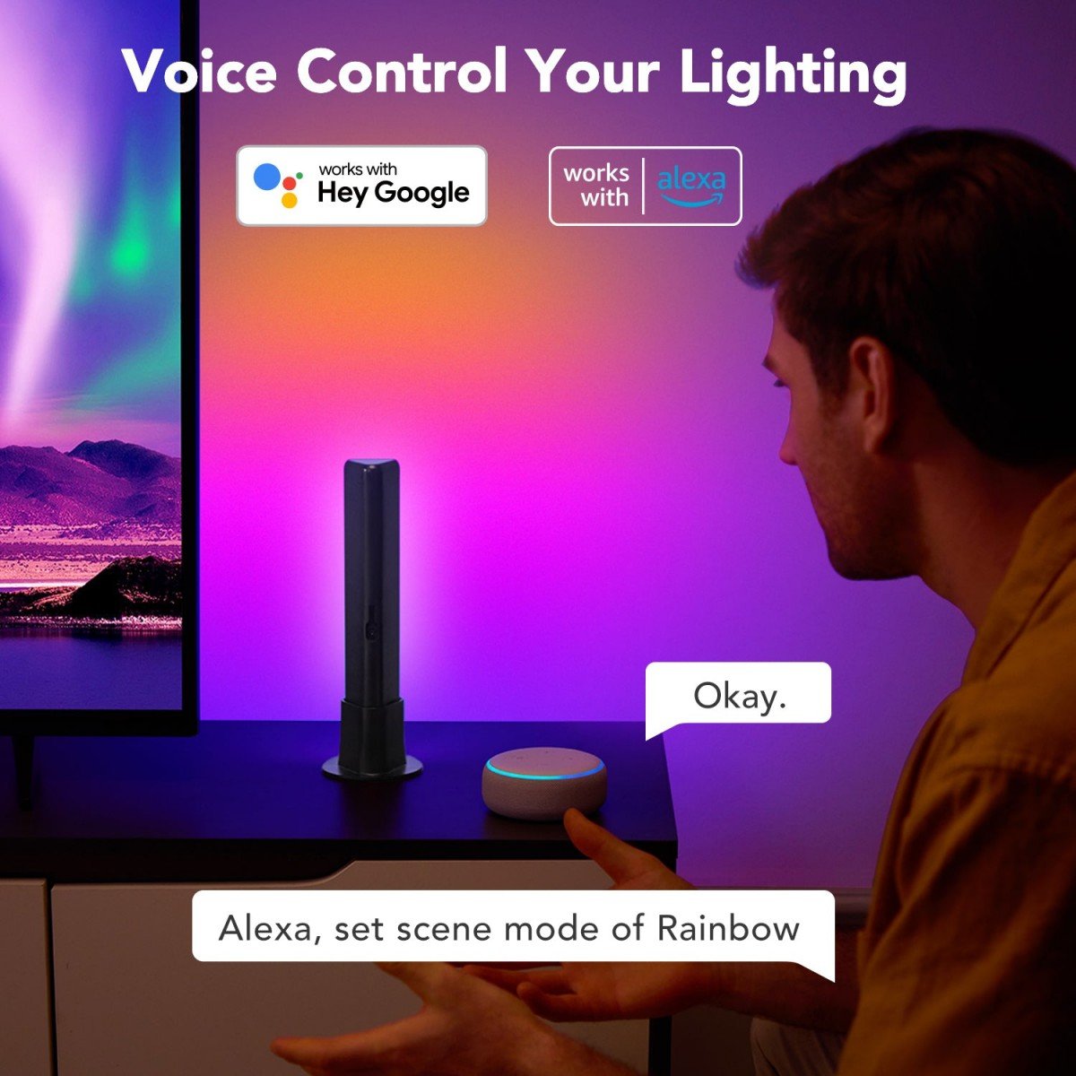 Govee H6056 Flow Plus | Lumieres LED | RGBICWW, Wi-Fi, Alexa, Google
