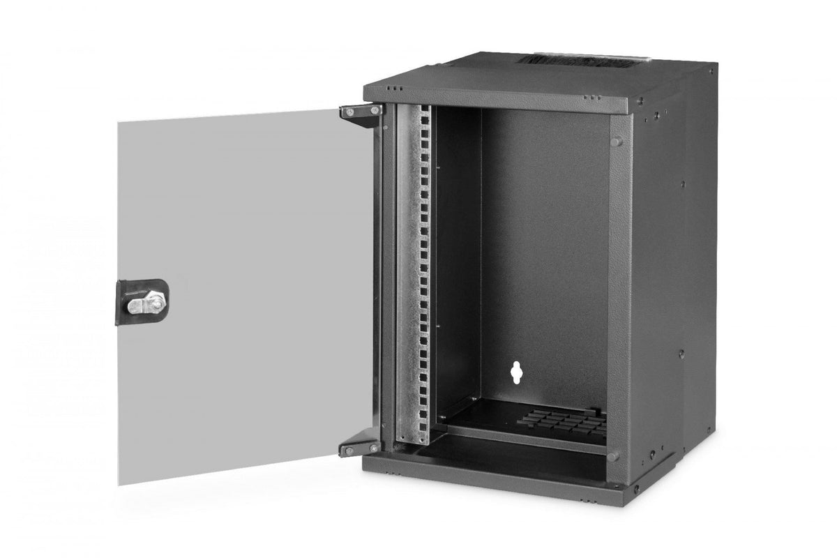 "Armoire réseau murale 10"" 9U, SOHO PRO 460 x 315 x 300 mm, porte en verre, noire, non assemblée, 30 kg"
