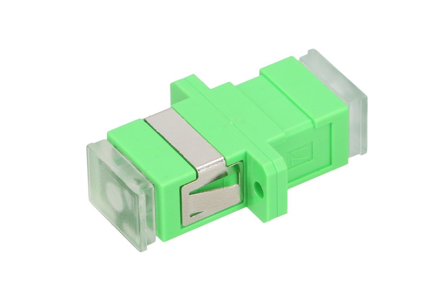 Extralink ADAPTER SC/APC SM SIMPLEX GREEN TRANSPARENT DUST CAPS - Adapter adaptateur de fibres optiques SC/APC 2000 piece(s) Vert