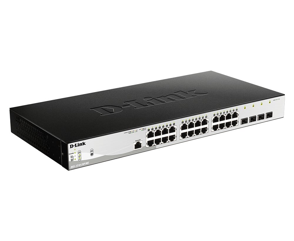D-Link DGS-1210-28P/ME 24-PORT 10/100/1000BASE-T POE + 4-PORT 1 GBPS SFP PORTS METRO ET