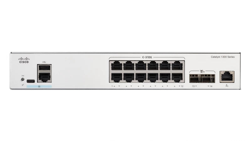 CISCO Catalyst 1300 12-Port Switch 10 x 10GE RJ45 2 x 10GE SFP+ Uplinks