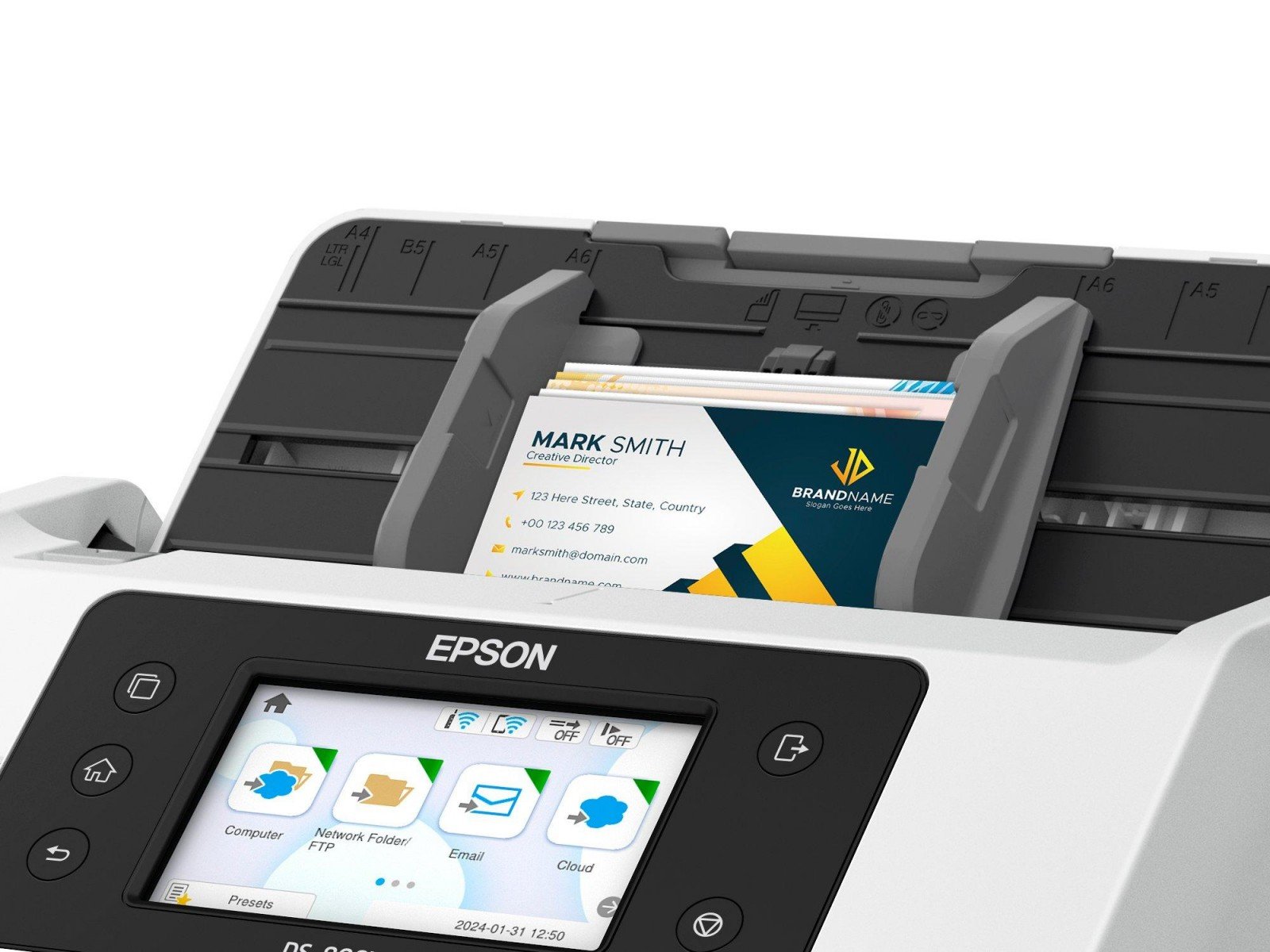 EPSON WorkForce DS-900WN Scanner A4 network and Wifi 70ppm/140ipm feeder 100 sheets