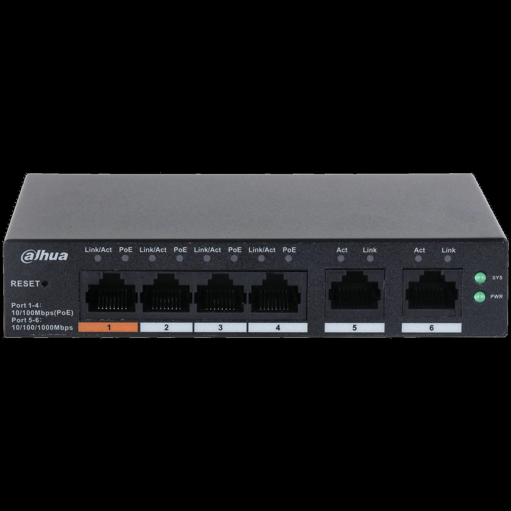 Dahua CS4006-4ET-60 Commutateur de bureau géré dans le cloud a 6 ports avec 4 ports PoE
