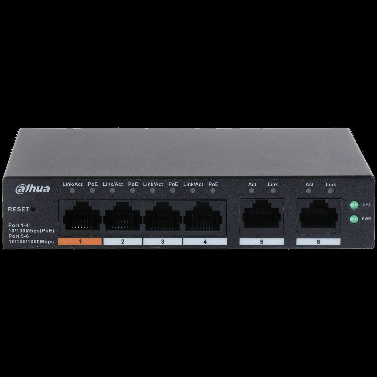 Dahua CS4006-4ET-60 Commutateur de bureau géré dans le cloud a 6 ports avec 4 ports PoE