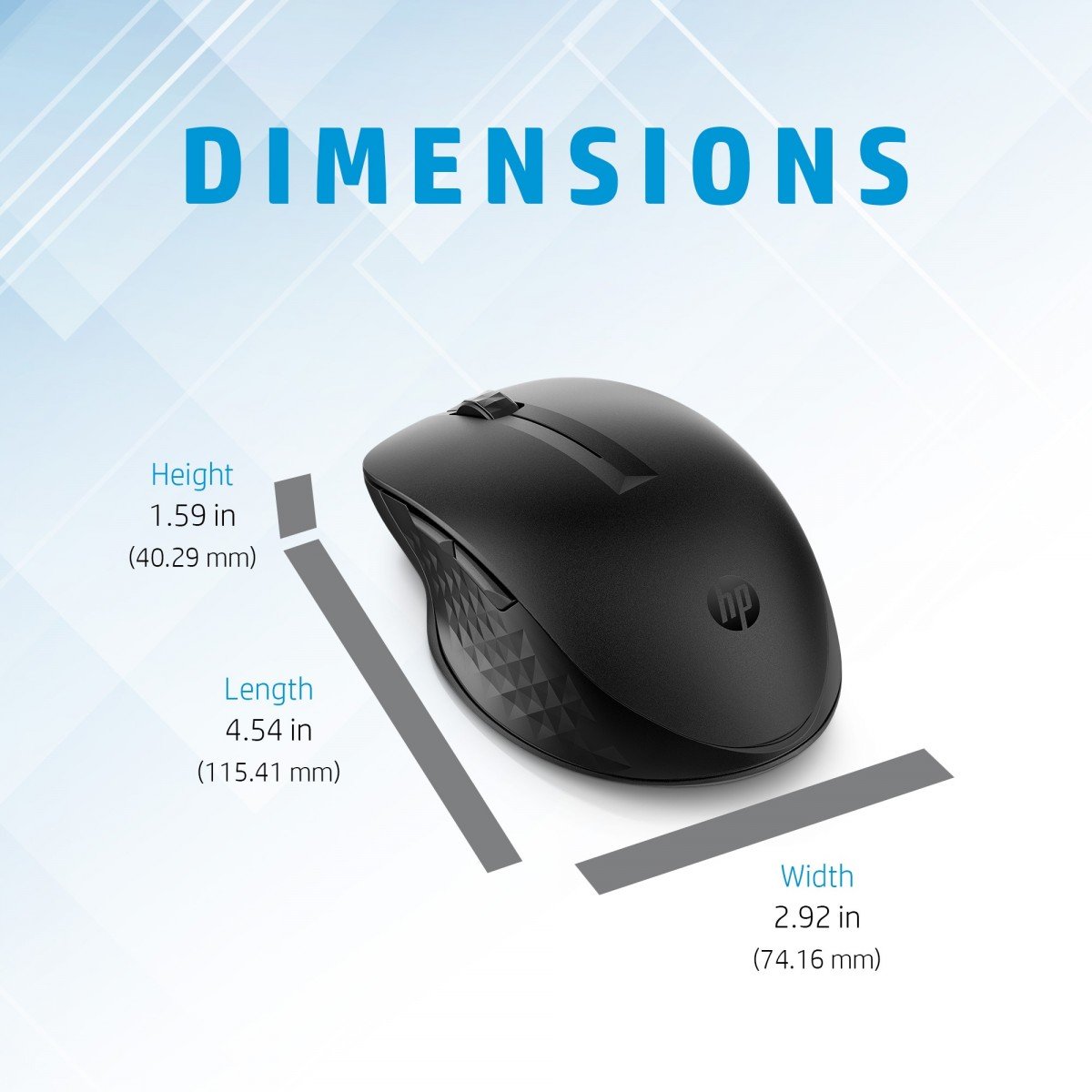 Souris sans fil HP Multi-Device 435 - récepteur USB + Bluetooth noir (3B4Q5AA)