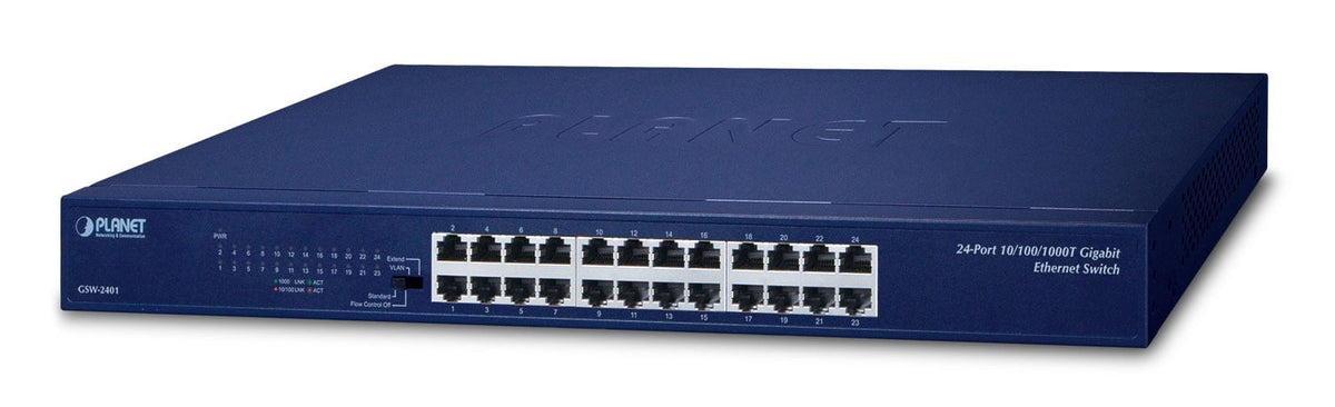PLANET GSW-2401 commutateur réseau Non-géré Gigabit Ethernet (10/100/1000) 1U Bleu