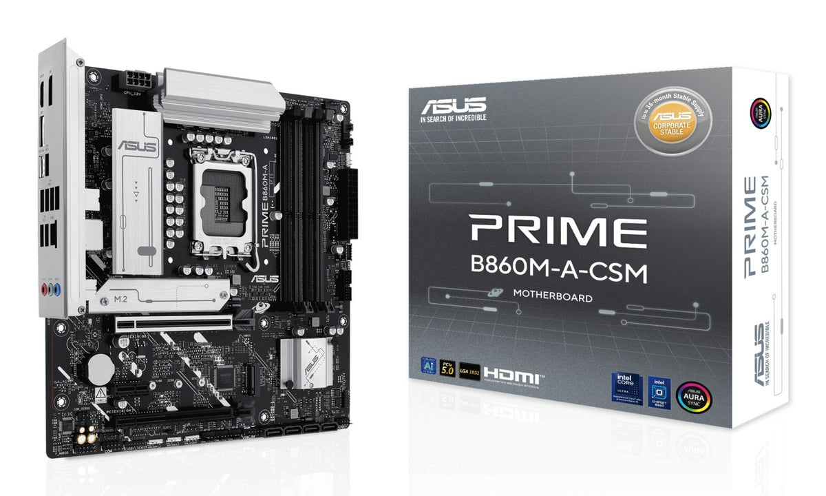 ASUS PRIME B860M-A-CSM LGA1851 DDR5 micro ATX MB 1xHDMI 2xDP 2xM.2 4xSATA