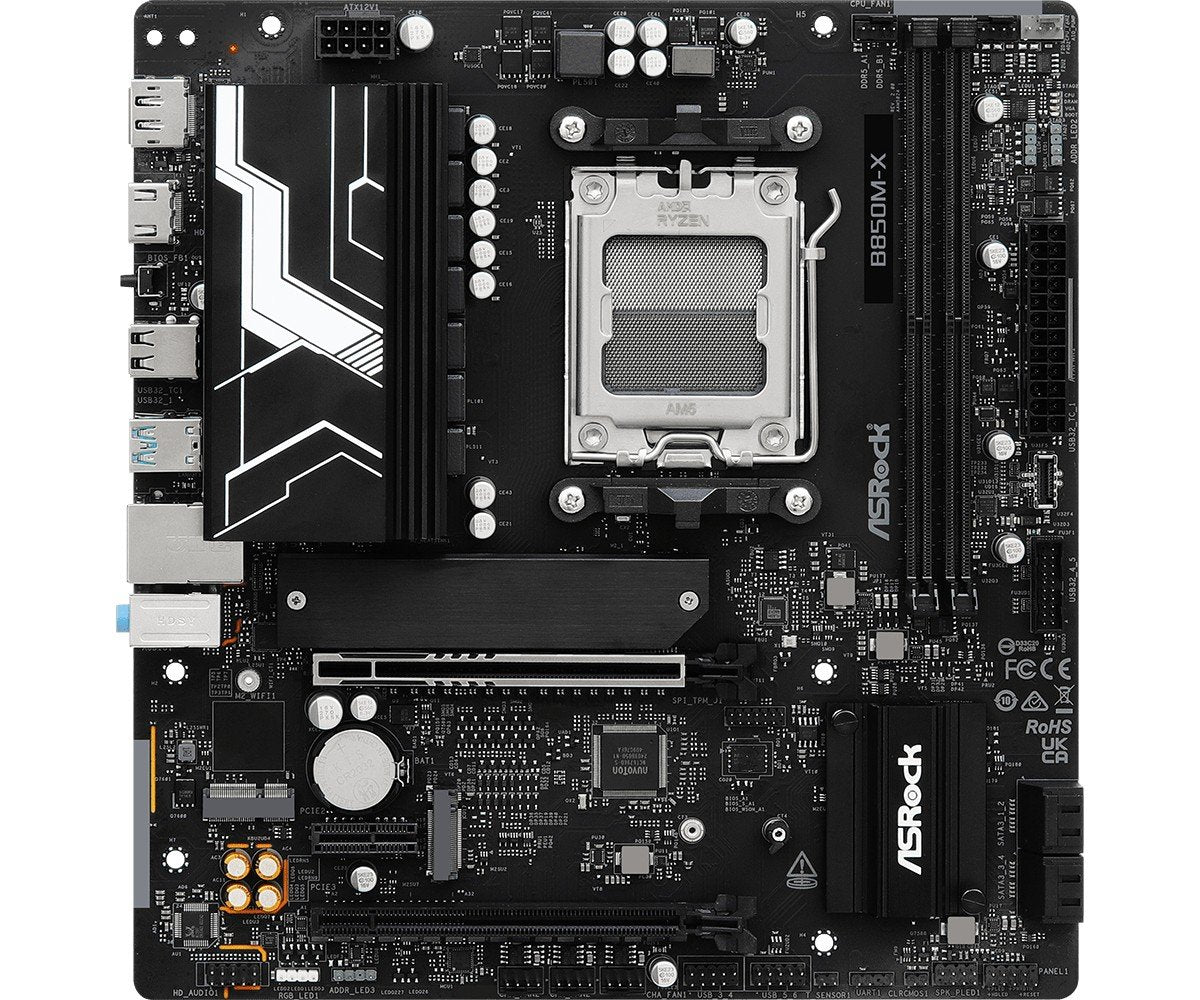 ASRock 90-MXBSG0-A0UAYZ B850M-X R2.0 Carte mere Micro ATX avec DDR5 et Ethernet 2.5 Gigabit