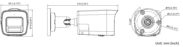 Hikvision DS-2CD1083G2-LIUF/SL 2.8mm PL 8 MP Caméra Réseau Bullet Fixe a Lumiere Hybride Intelligente (interface polonaise uniquement)
