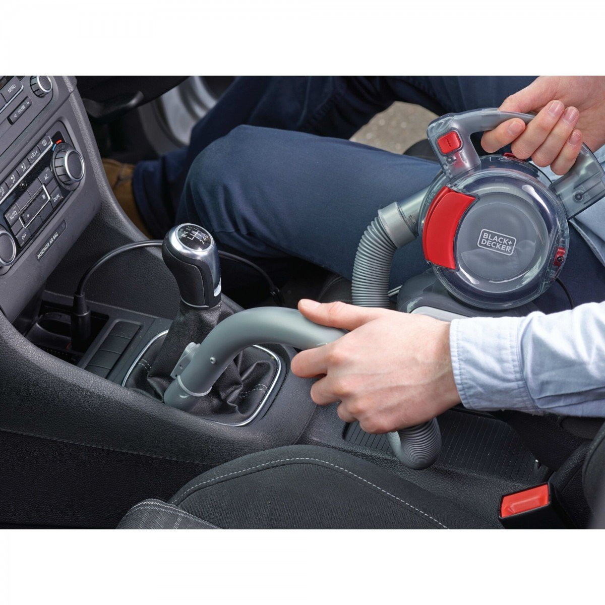 Black & Decker PD1200AV - Sec - Cyclonique - 1060 l/min - Sans sac - Gris - Rouge - 0,56 L
