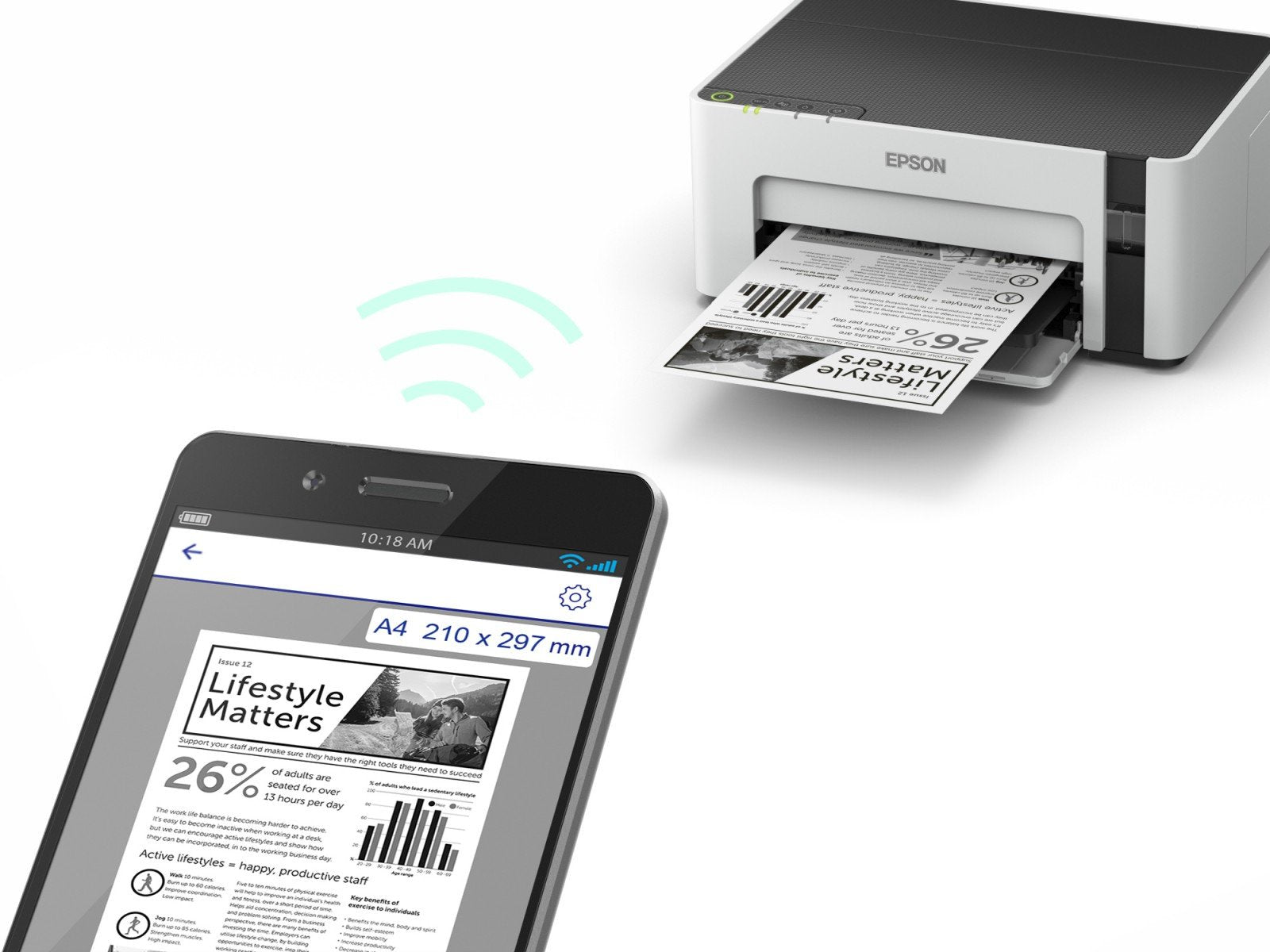 Epson EcoTank M1120 imprimante jets d'encres 1440 x 720 DPI A4 Wifi