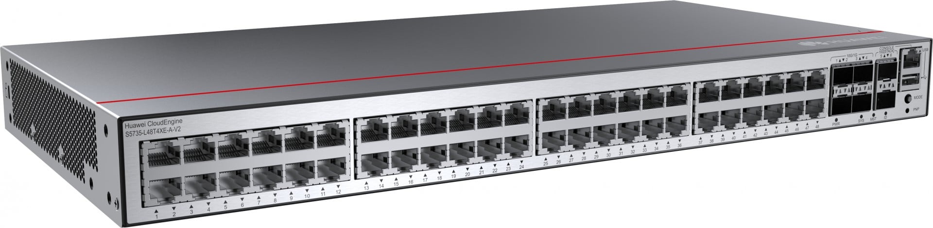 HUAWEI S5735-L48T4XE-A-V2 48x10/100/1000BASE-T Ports 4x10GE SFP+ Ports 2x12GE Stack Ports AC Power