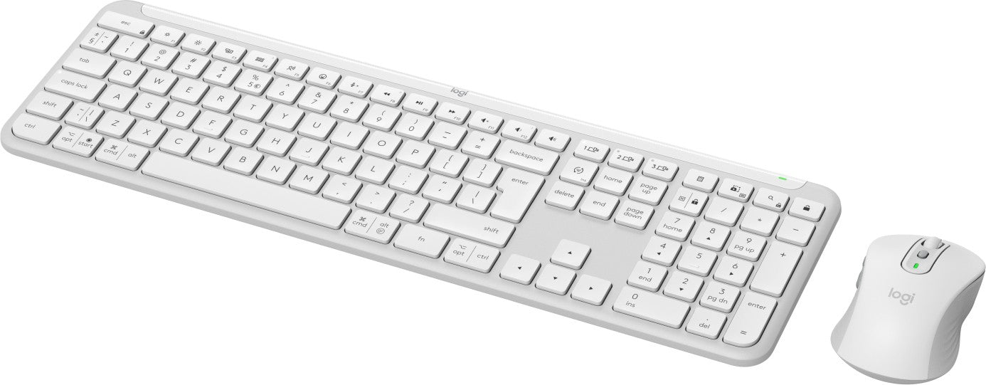 Logitech 920-012491 clavier Souris incluse Bureau RF sans fil + Bluetooth QWERTY US International Blanc