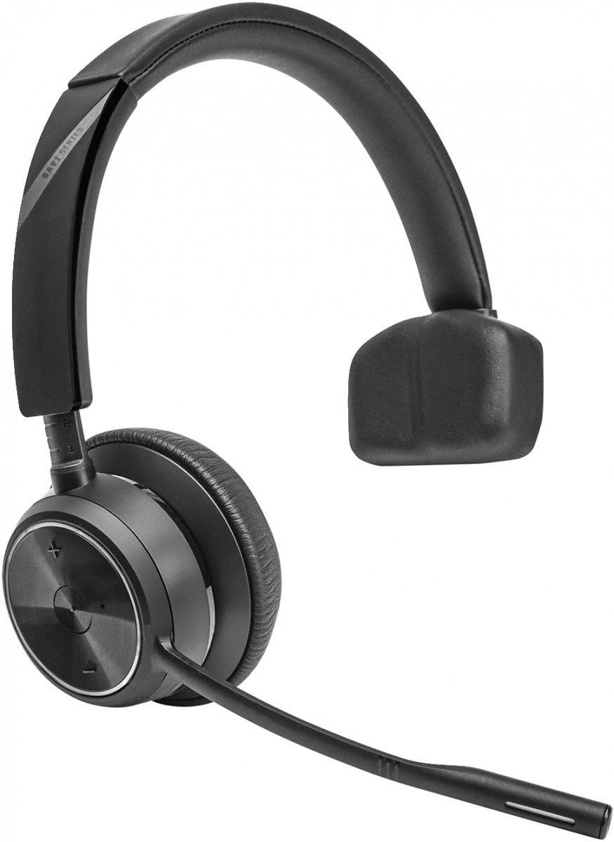 HP Poly Savi 7410 Office Monaural DECT 1880-1900 MHz Headset Sans fil Arceau Appels/Musique Bluetooth Socle de chargement Noir