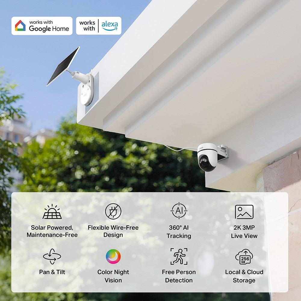 TP-LINK Solar-Powered Pan/Tilt Security Camera Kit