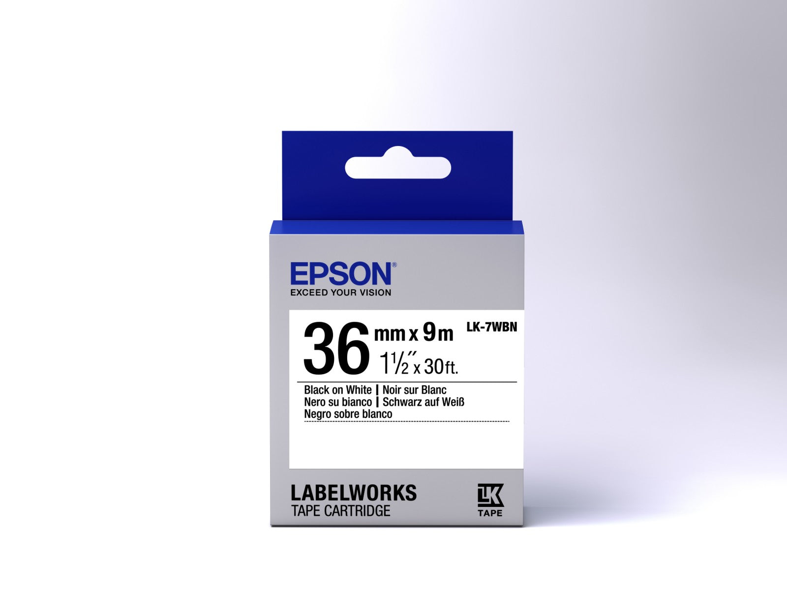 Epson LK-7WBN ruban d'étiquette