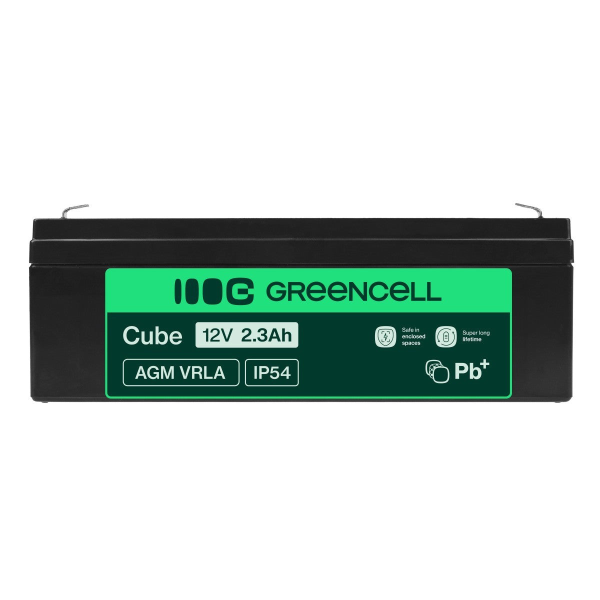 Green Cell AGM Battery 12V 2.3Ah - Battery - Baby (C)