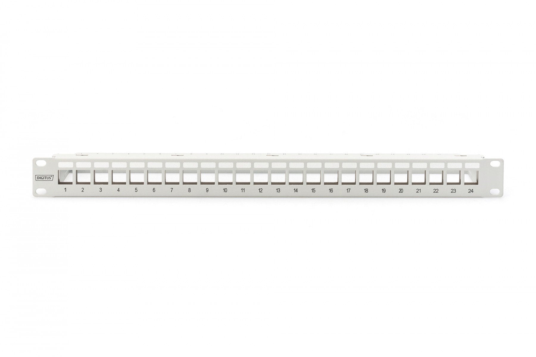 Panneau de brassage modulaire - 24 ports - Gris - Montage de rack - 1U - 483 mm - 1,5 mm - 565 mm