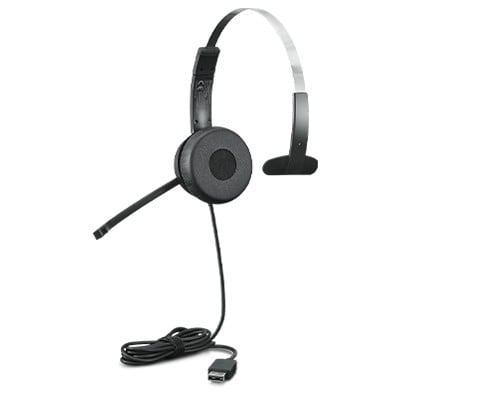 Lenovo 100 Mono Casque Avec fil Arceau Bureau/Centre d'appels USB Type-A Noir
