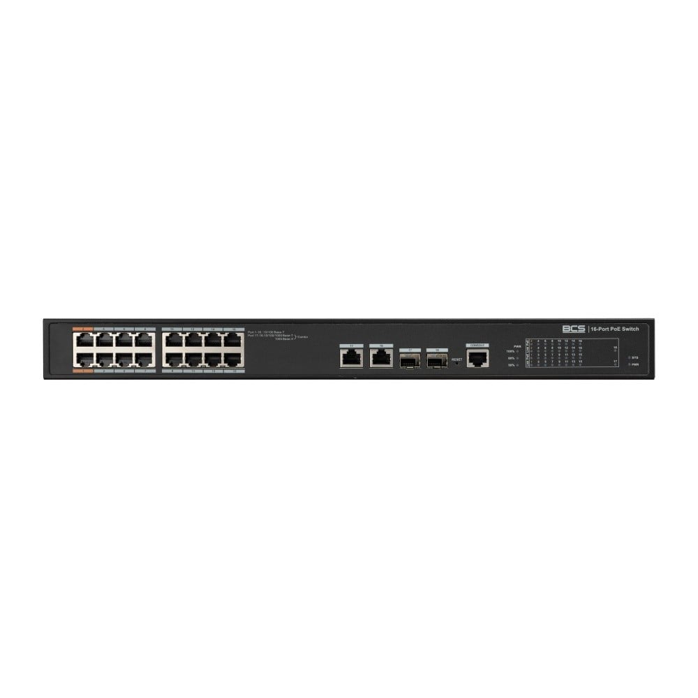 BCS BCS-L-SP1602G-2SFP-M(2) Commutateur PoE géré 16 ports avec technologie exPoE 240W
