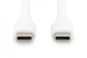 Câble d'alimentation en silicone USB-C - USB-C, USB 2.0 60W, 0,5m blanc