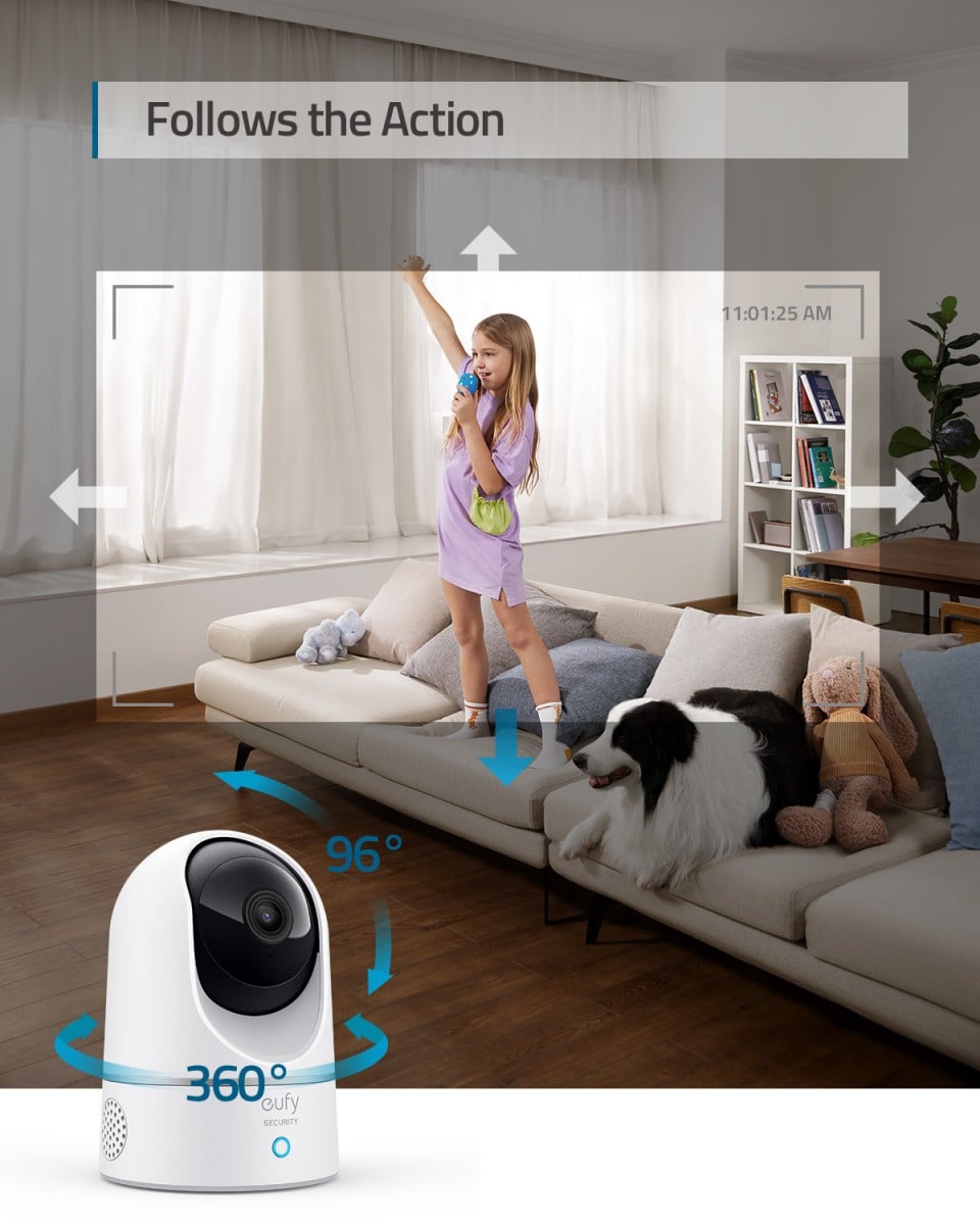 Eufy E220 Dôme Caméra de sécurité IP Intérieure 2048 x 1080 pixels Bureau