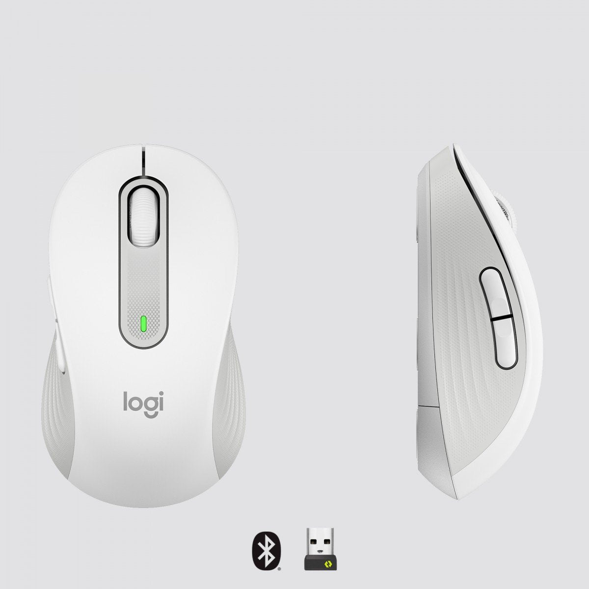 LOGITECH Signature M650 L for Business Mouse right-handed 5 buttons wireless Bluetooth 2.4 GHz Bolt USB receiver