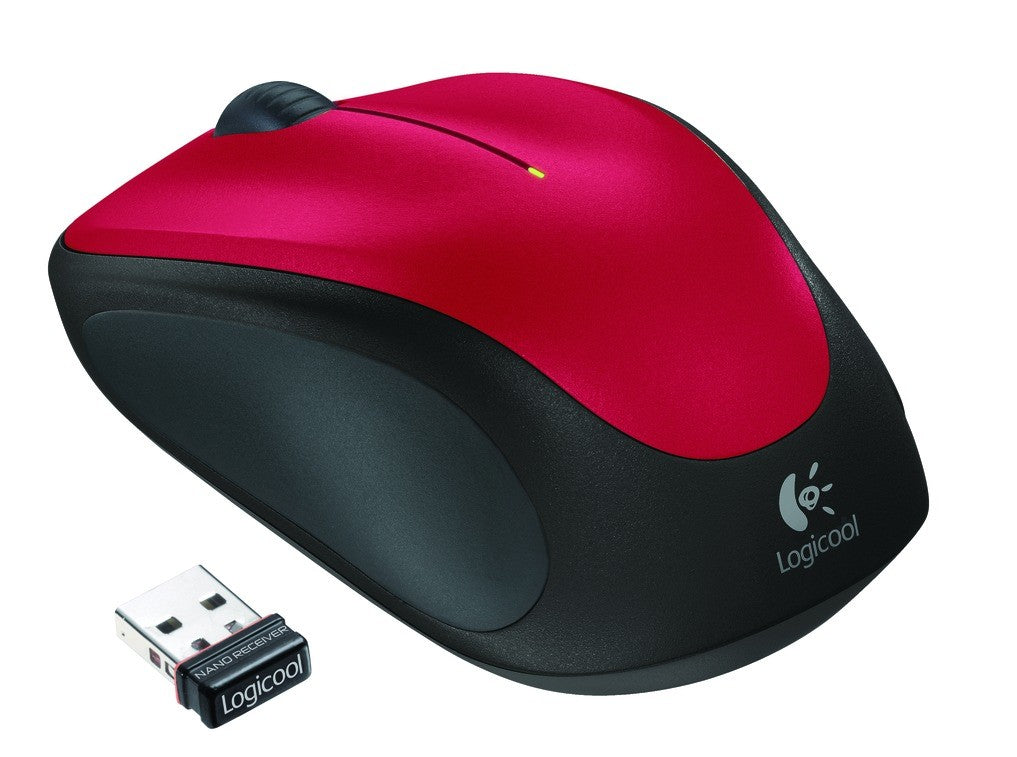 LOGITECH M235 Mouse optical wireless 2.4 GHz USB wireless receiver red