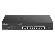 D-Link DGS-1100-10MPV2 commutateur réseau Géré Gigabit Ethernet (10/100/1000) Connexion Ethernet, supportant l'alimentation via ce port (PoE) 1U Noir