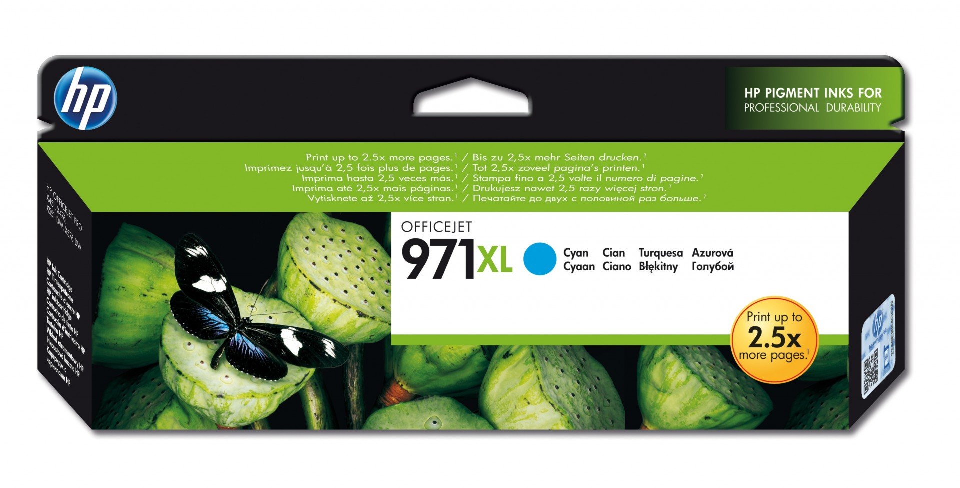 HP 971XL original Ink cartridge CN626A cyan