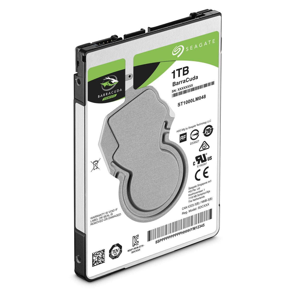 SEAGATE Barracuda 1TB HDD SATA 6Gb/s 5400rpm 2.5inch 7mm height 128Mb cache BLK