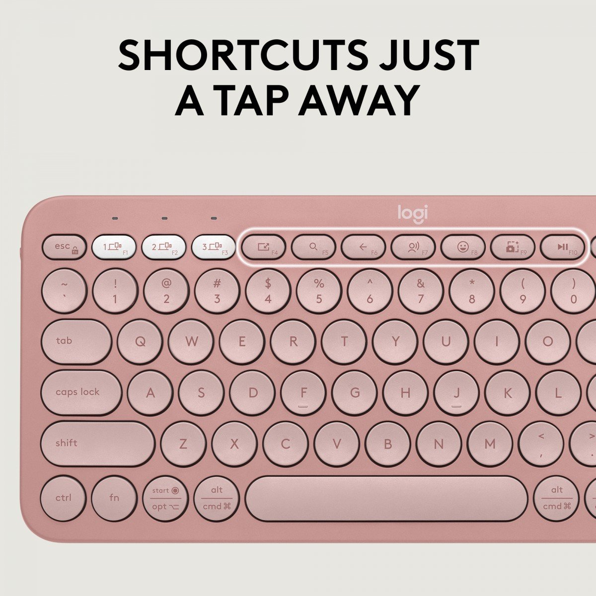 Logitech Pebble 2 Combo clavier Souris incluse Universel RF sans fil + Bluetooth QWERTY US International Rose