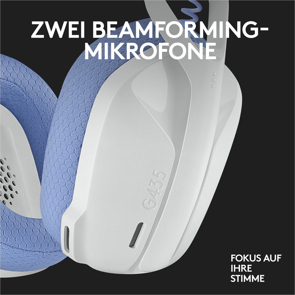LOGITECH Lightspeed G435 Headset full size Bluetooth / 2.4 GHz radio frequency wireless white Discord Certified
