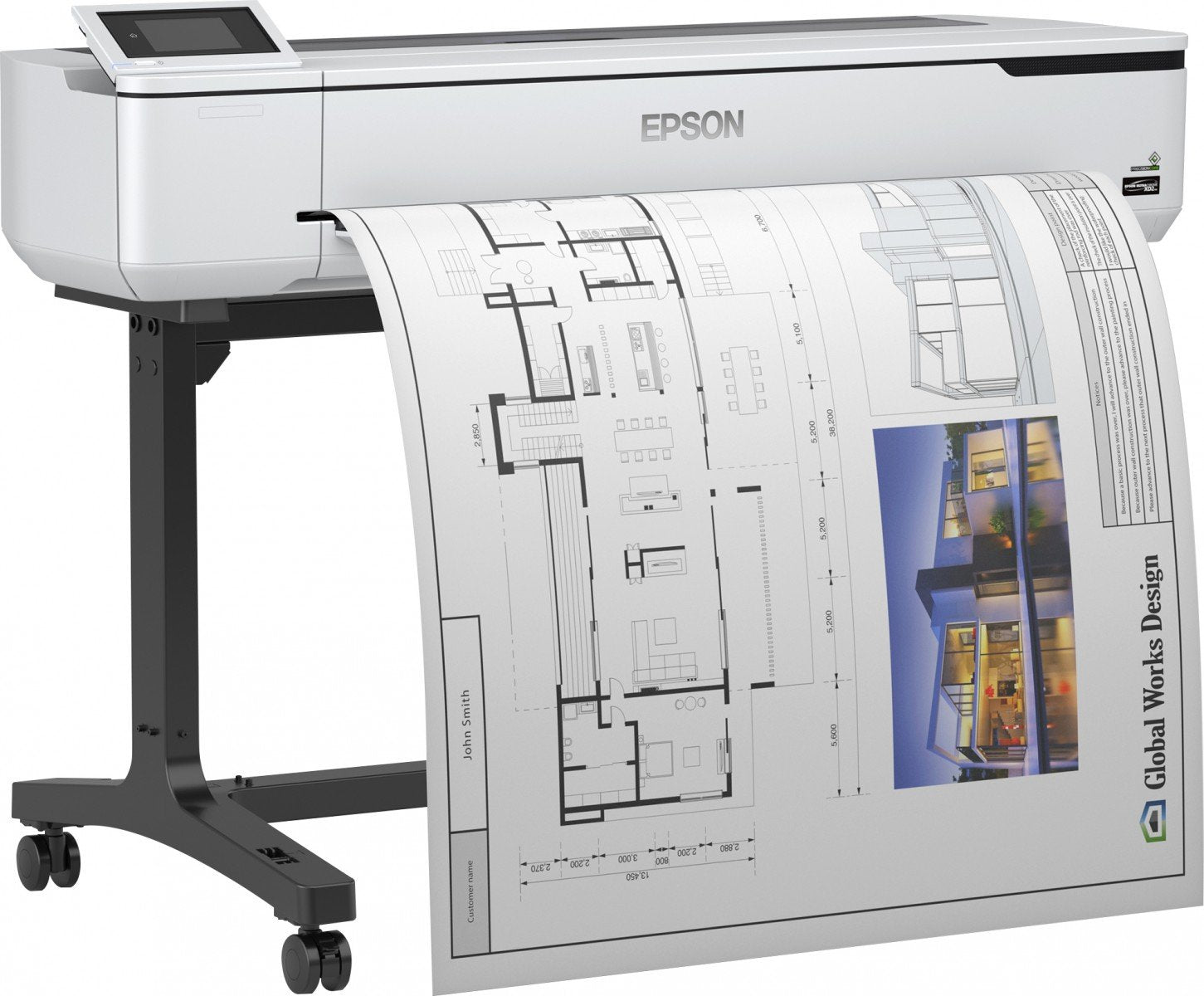 EPSON SureColor SC-T5100 36inch large-format printer colour ink-jet Roll 91.4cm 2400x1200dpi Gigabit LAN Wi-Fi USB 3.0 Cutter