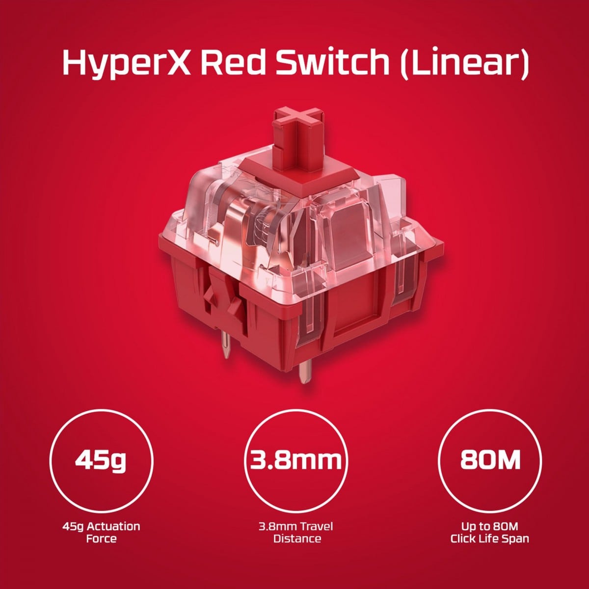 Clavier mécanique HyperX Alloy Origins RGB - interrupteurs HX Blue - QWERTY US INT